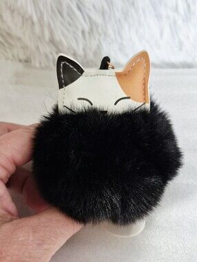 5/$25 NWOT Calico Cat Poof Keychain/Bag Clip